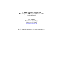 Of Monks, Managers, and Lawyers: The Emergence of