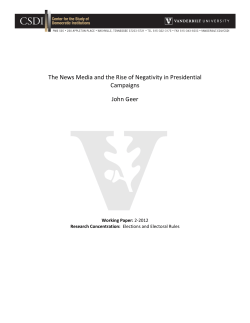 The News Media and the Rise of Negativity in Presidential