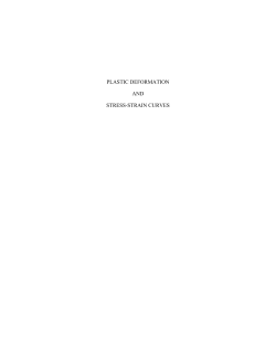 PLASTIC DEFORMATION AND STRESS