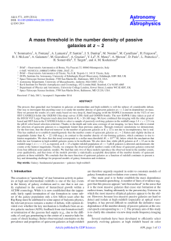 A mass threshold in the number density of passive galaxies at z ~ 2