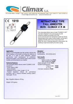 RETRACTABLE TYPE FALL ARRESTER MOD. CLIMAX 2.5 M