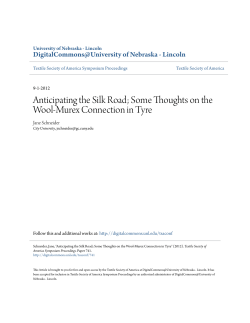 Anticipating the Silk Road - DigitalCommons@University of