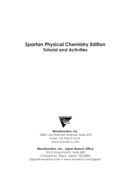 Spartan Physical Chemistry Edition