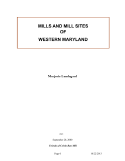 mills and mill sites of western maryland - (SPOOM) Mid