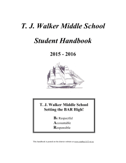 Middle School Student Handbook