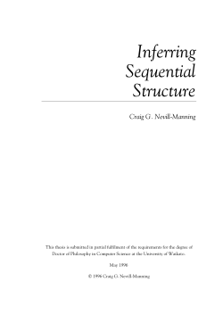Inferring Sequential Structure