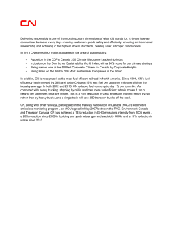 CN Rail`s Response - City of North Vancouver