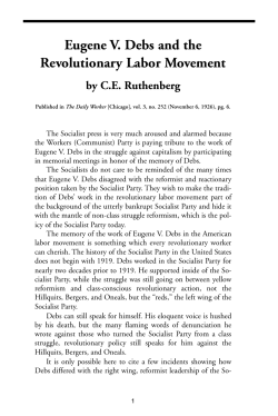 Eugene V. Debs and the Revolutionary Labor