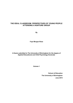 The ideal classroom: Perspectives of young people attending a