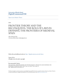 frontier theory and the reconquista: the role of laws in defining the