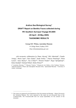 Arafura Sea Biological Survey