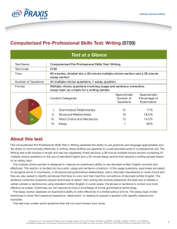 Preparation and Information