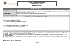 Unit 7.2: Puerto Rico Travel Brochure English as a