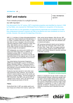 DDT and malaria