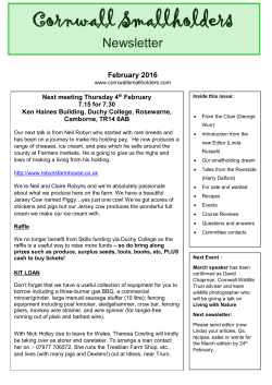 February 2016 - Cornwall Smallholders