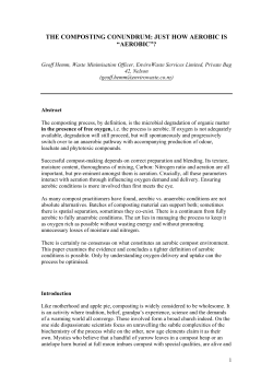 THE COMPOSTING CONUNDRUM: JUST HOW AEROBIC IS