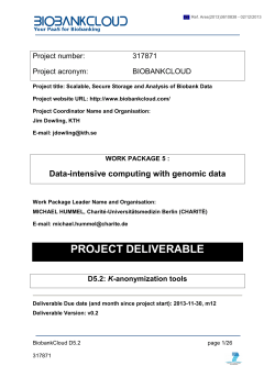 D5.2 K-anonymization tools
