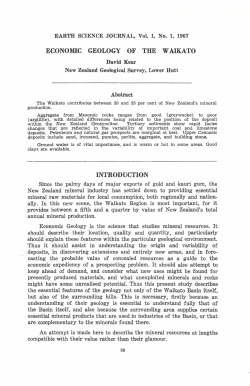 Economic geology of the Waikato