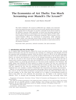 The Economics of Art Thefts: Too Much Screaming over Munch`s