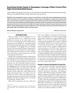 Examining Gender Equity in Newspaper Coverage of West