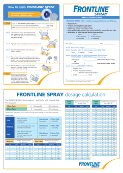 FRONTLINE SPRAY dosage calculation