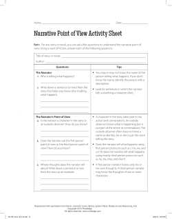 Narrative Point of View Activity Sheet