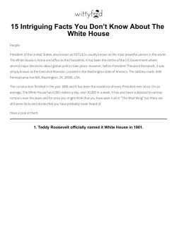 15 Intriguing Facts You Don`t Know About The White House
