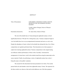 ABSTRACT Title of Dissertation: EXPLORING VIENNESE