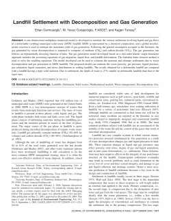 Landfill Settlement with Decomposition and Gas Generation