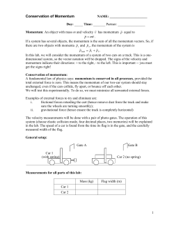 Conservation of Momentum