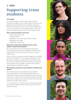 Supporting trans students