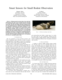 Smart Sensors for Small Rodent Observation - COMSYS