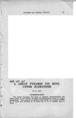 4. GREAT PYRAMID TIN MINE, SCAMANDER UPPER
