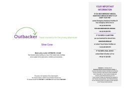 Silver Cover YOUR IMPORTANT INFORMATION