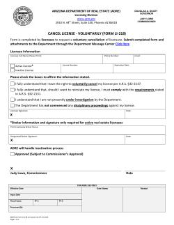 form li-218 - Arizona Department of Real Estate