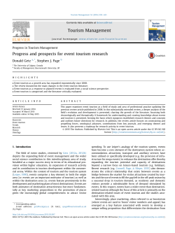 Progress and prospects for event tourism research
