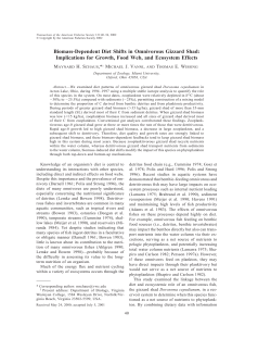 Biomass-Dependent Diet Shifts in Omnivorous Gizzard Shad