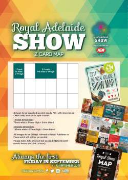 the Show Map Promotional Opportunities