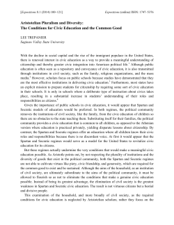 Aristotelian Pluralism and Diversity: The Conditions for