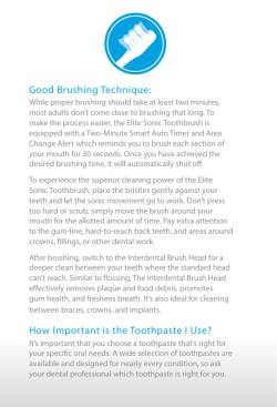 Good Brushing Technique: How Important is the Toothpaste I Use?