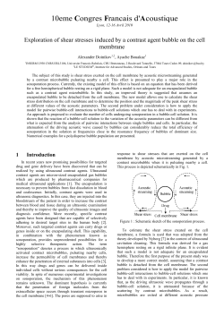 Exploration of Shear Stresses Induced by a Contrast Agent