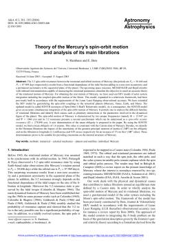 Theory of the Mercury`s spin-orbit motion and analysis of its main