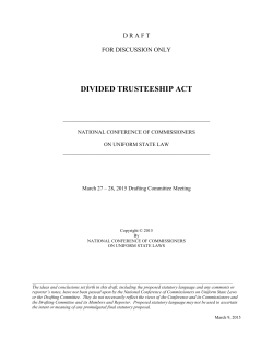 divided trusteeship act - Uniform Law Commission