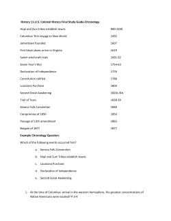 History 11-US Colonial History Final Study Guide