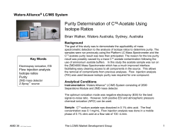 Purity Determination of C13-acetate using isotope ratios