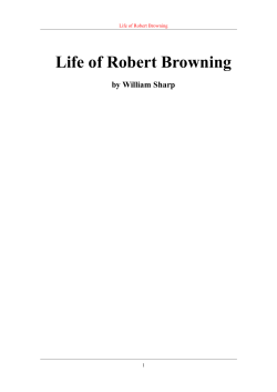 Life of Browning by William Sharp