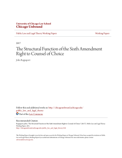 the structural function of the sixth amendment right to counsel of choice