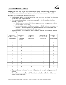 Constitution Hotseat Challenge - St. Mary`s University School of Law