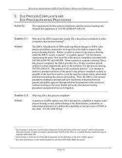 C. Due Process Hearings