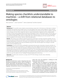 Making species checklists understandable to machines &ndash; a shift from